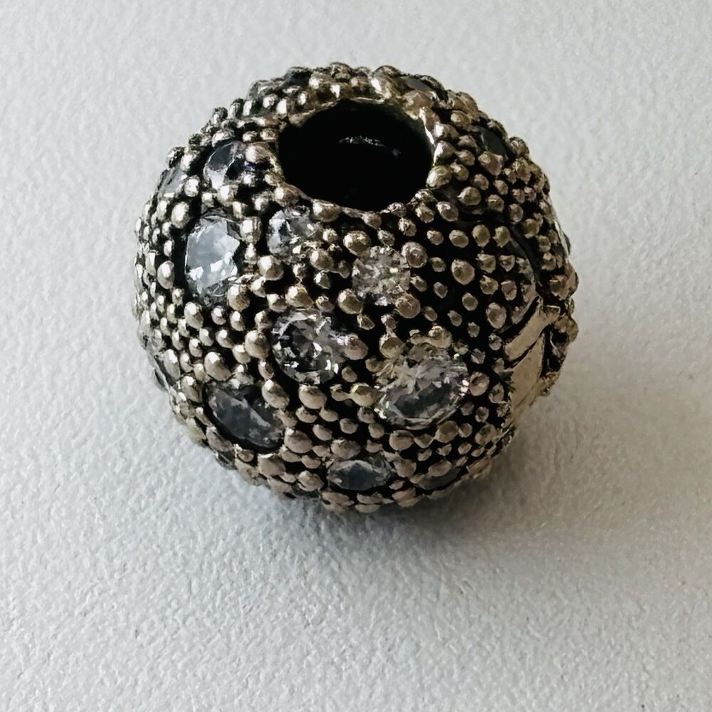 NEW Pandora Cosmic Stars Clear CZ Snap Charm - 925 Sterling Silver 791286CZ